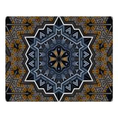 Rosette Mandala Ornament Wallpaper Premium Plush Fleece Blanket (Large)