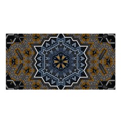 Rosette Mandala Ornament Wallpaper Satin Shawl 45  x 80 