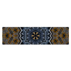 Rosette Mandala Ornament Wallpaper Oblong Satin Scarf (16  x 60 )