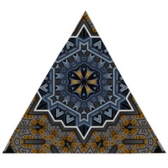 Rosette Mandala Ornament Wallpaper Wooden Puzzle Triangle