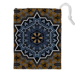 Rosette Mandala Ornament Wallpaper Drawstring Pouch (4XL)