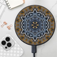 Rosette Mandala Ornament Wallpaper Wireless Fast Charger(Black)