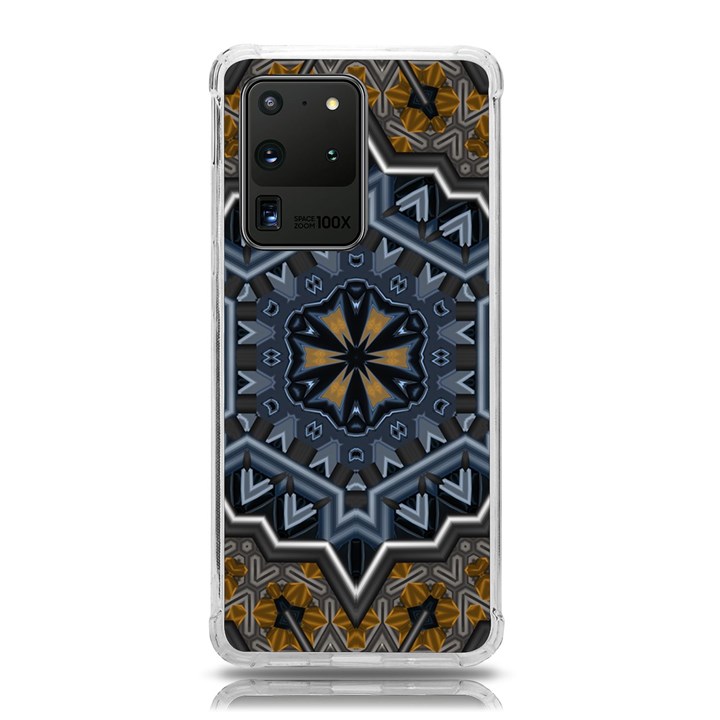 Rosette Mandala Ornament Wallpaper Samsung Galaxy S20 Ultra 6.9 Inch TPU UV Case