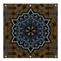 Rosette Mandala Ornament Wallpaper Banner and Sign 4  x 4 