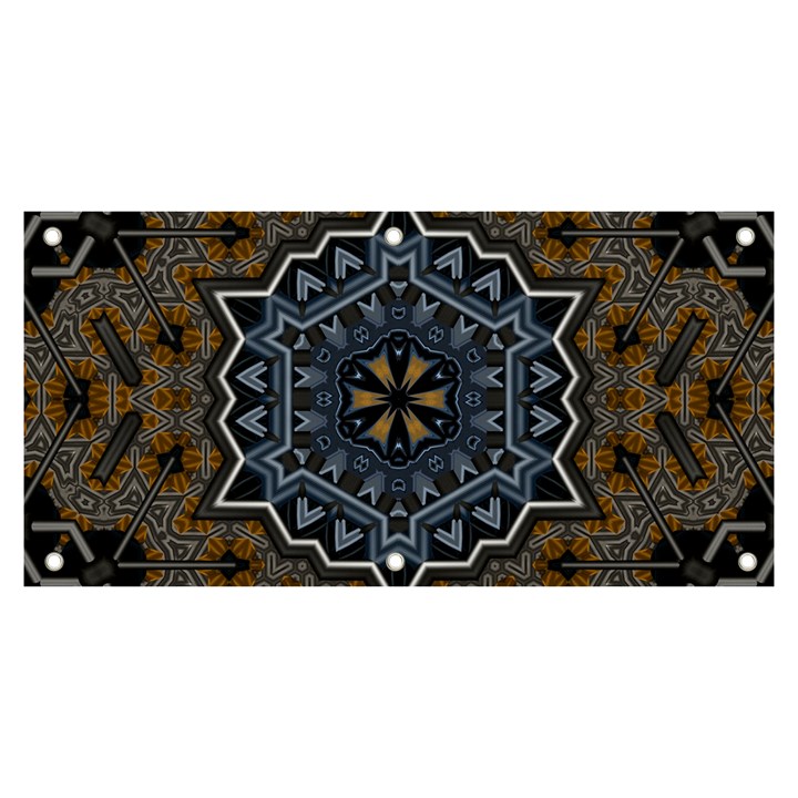 Rosette Mandala Ornament Wallpaper Banner and Sign 6  x 3 