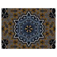 Rosette Mandala Ornament Wallpaper One Side Premium Plush Fleece Blanket (Extra Small)