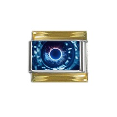 Artificial Intelligence Ai Gold Trim Italian Charm (9mm) by Ravend