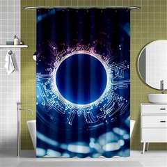 Artificial Intelligence Ai Shower Curtain 48  X 72  (small)  by Ravend