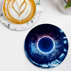 Artificial Intelligence Ai Uv Print Round Tile Coaster by Ravend