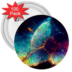 Abstract Galactic Wallpaper 3  Buttons (100 Pack)  by Ravend