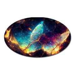 Abstract Galactic Wallpaper Oval Magnet by Ravend