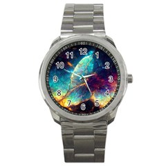 Abstract Galactic Wallpaper Sport Metal Watch by Ravend