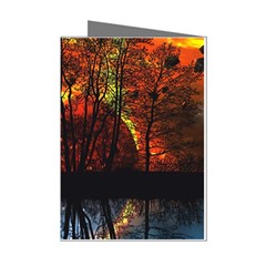 Space Nature Fantasy Trees Mini Greeting Cards (pkg Of 8) by Ravend