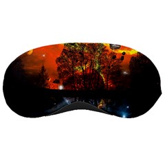 Space Nature Fantasy Trees Sleeping Mask by Ravend