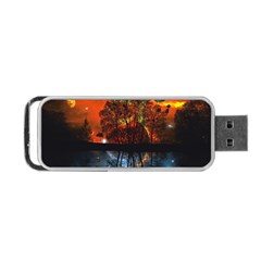 Space Nature Fantasy Trees Portable Usb Flash (one Side) by Ravend