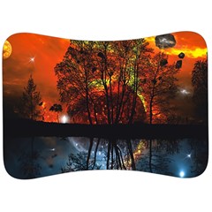 Space Nature Fantasy Trees Velour Seat Head Rest Cushion by Ravend