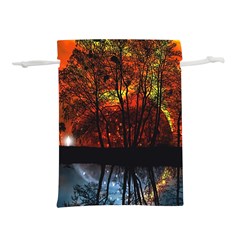 Space Nature Fantasy Trees Lightweight Drawstring Pouch (s) by Ravend