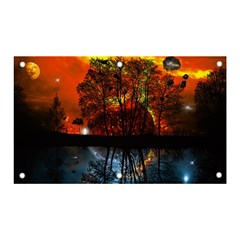 Space Nature Fantasy Trees Banner And Sign 5  X 3 