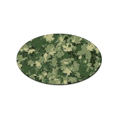 Green Leaves Camouflage Sticker (oval)