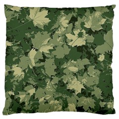 Green Leaves Camouflage Standard Premium Plush Fleece Cushion Case (two Sides) by Ravend