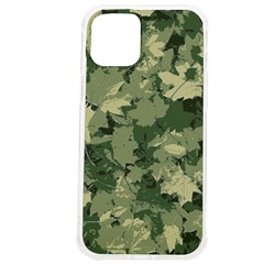 Green Leaves Camouflage Iphone 12 Pro Max Tpu Uv Print Case by Ravend