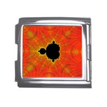 Fractal Mandelbrot Set Pattern Art Mega Link Italian Charm (18mm) Front