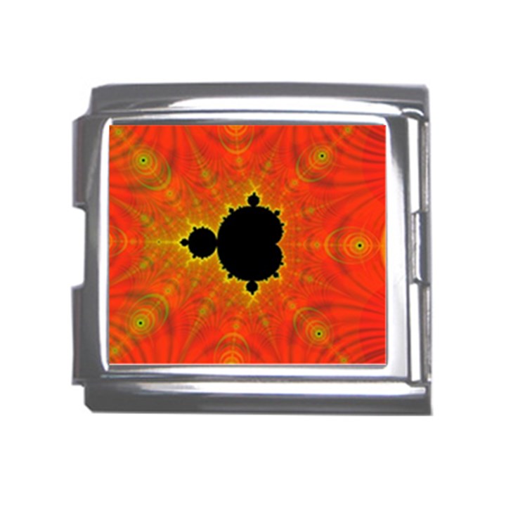 Fractal Mandelbrot Set Pattern Art Mega Link Italian Charm (18mm)