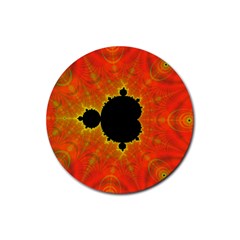 Fractal Mandelbrot Set Pattern Art Rubber Round Coaster (4 Pack)