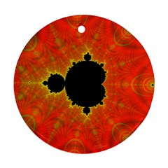 Fractal Mandelbrot Set Pattern Art Round Ornament (two Sides)