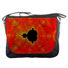 Fractal Mandelbrot Set Pattern Art Messenger Bag by Ravend