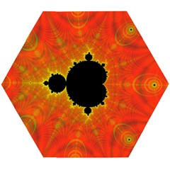 Fractal Mandelbrot Set Pattern Art Wooden Puzzle Hexagon by Ravend