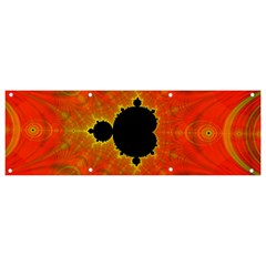 Fractal Mandelbrot Set Pattern Art Banner And Sign 9  X 3  by Ravend