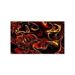 Modern Art Design Fantasy Surreal Orange Sticker Rectangular (100 Pack)