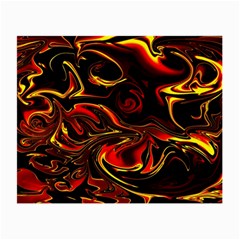 Modern Art Design Fantasy Surreal Orange Small Glasses Cloth by Ravend