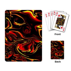 Modern Art Design Fantasy Surreal Orange Playing Cards Single Design (rectangle) by Ravend