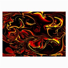 Modern Art Design Fantasy Surreal Orange Large Glasses Cloth (2 Sides) by Ravend