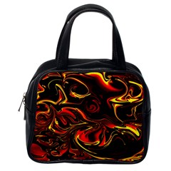 Modern Art Design Fantasy Surreal Orange Classic Handbag (one Side) by Ravend