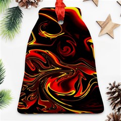 Modern Art Design Fantasy Surreal Orange Bell Ornament (two Sides)