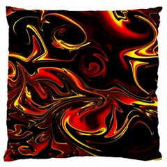 Modern Art Design Fantasy Surreal Orange Large Cushion Case (two Sides) by Ravend