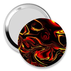 Modern Art Design Fantasy Surreal Orange 3  Handbag Mirrors by Ravend