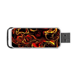 Modern Art Design Fantasy Surreal Orange Portable Usb Flash (two Sides) by Ravend