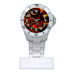 Modern Art Design Fantasy Surreal Orange Plastic Nurses Watch by Ravend