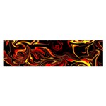 Modern Art Design Fantasy Surreal Orange Oblong Satin Scarf (16  x 60 ) Front