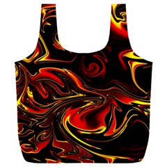 Modern Art Design Fantasy Surreal Orange Full Print Recycle Bag (xxl) by Ravend