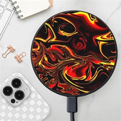 Modern Art Design Fantasy Surreal Orange Wireless Fast Charger(black)