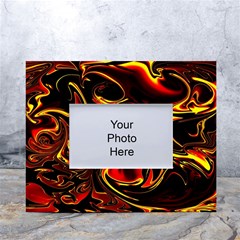 Modern Art Design Fantasy Surreal Orange White Tabletop Photo Frame 4 x6 