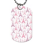 Eiffel Tower Pattern Wallpaper Dog Tag (One Side) Front