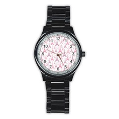 Eiffel Tower Pattern Wallpaper Stainless Steel Round Watch by Ravend