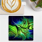 Fractal Art Pattern Abstract UV Print Square Tile Coaster  Front