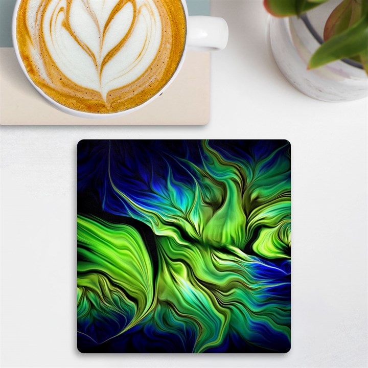 Fractal Art Pattern Abstract UV Print Square Tile Coaster 